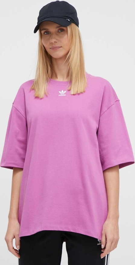 T-shirt Adidas Originals w sportowym stylu z krótkim rękawem z bawełny