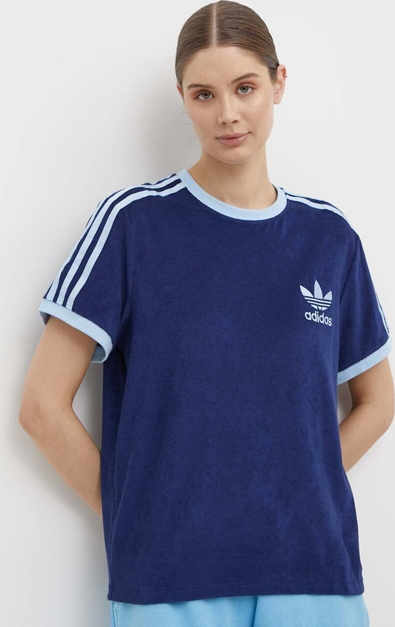 T-shirt Adidas Originals w sportowym stylu z krótkim rękawem z okrągłym dekoltem
