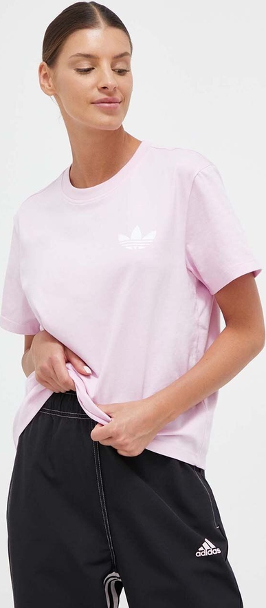 T-shirt Adidas Originals w sportowym stylu z okrągłym dekoltem z krótkim rękawem