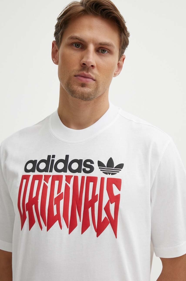 T-shirt Adidas Originals z bawełny w młodzieżowym stylu