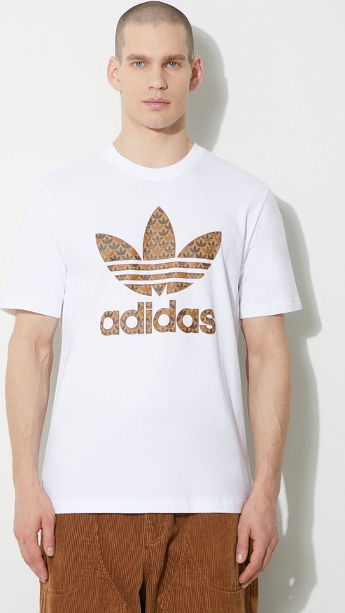 T-shirt Adidas Originals z bawełny w sportowym stylu z krótkim rękawem