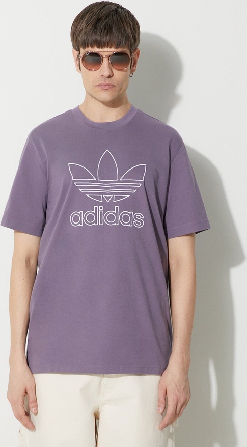 T-shirt Adidas Originals z bawełny z krótkim rękawem w sportowym stylu