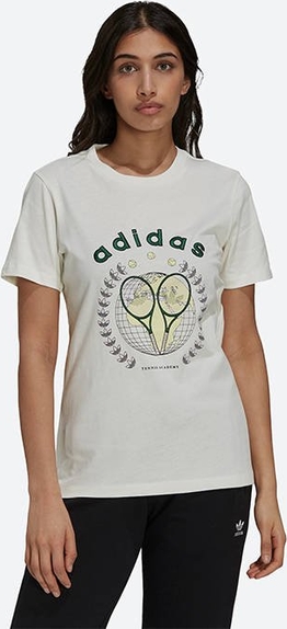 T-shirt Adidas Originals z krótkim rękawem w sportowym stylu z okrągłym dekoltem