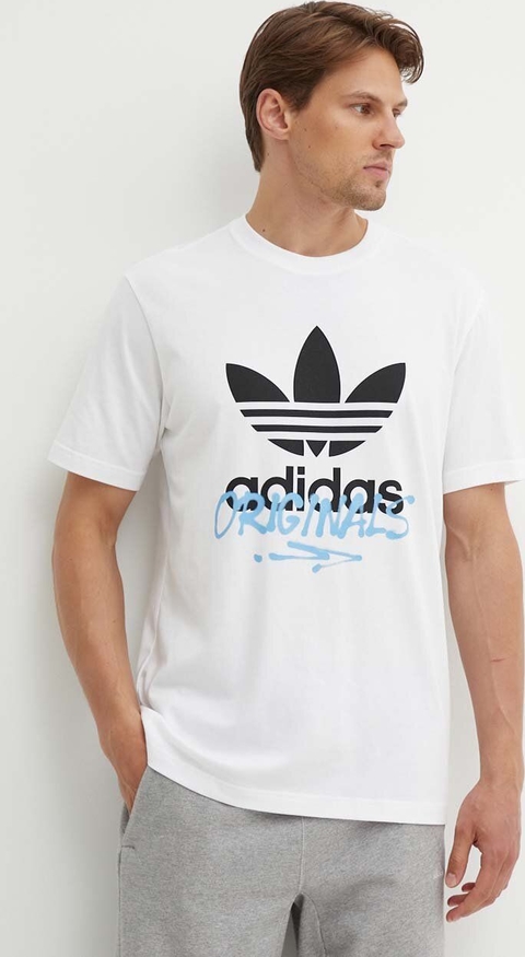 T-shirt Adidas Originals z krótkim rękawem z nadrukiem w sportowym stylu