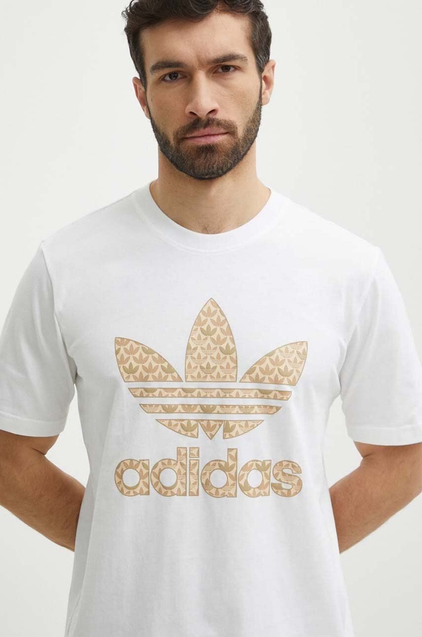 T-shirt Adidas Originals z krótkim rękawem z nadrukiem z bawełny
