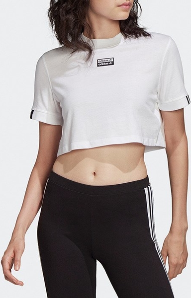T-shirt Adidas Originals z okrągłym dekoltem z krótkim rękawem w sportowym stylu
