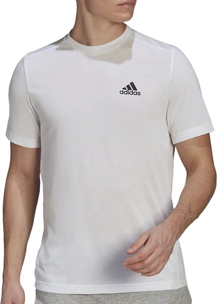 T-shirt Adidas w sportowym stylu z krótkim rękawem z bawełny