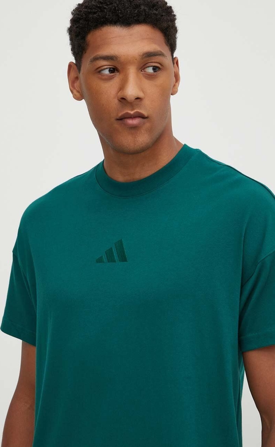 T-shirt Adidas w stylu casual z bawełny z krótkim rękawem