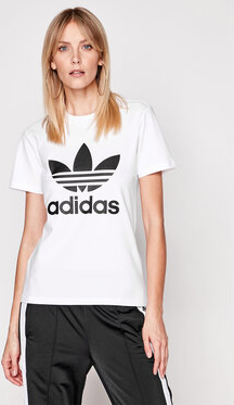 T-shirt Adidas z bawełny w sportowym stylu