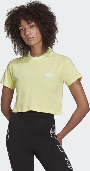 T-shirt Adidas z dresówki z krótkim rękawem