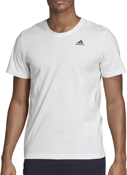 T-shirt Adidas z dzianiny w sportowym stylu z krótkim rękawem