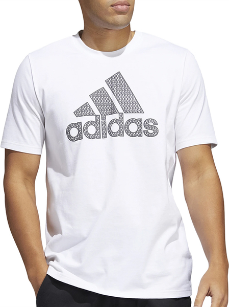 T-shirt Adidas z krótkim rękawem w młodzieżowym stylu z bawełny