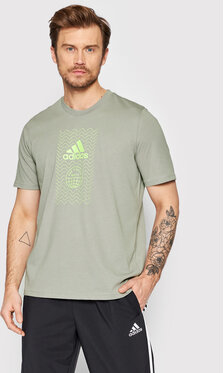 T-shirt Adidas z krótkim rękawem w młodzieżowym stylu z nadrukiem