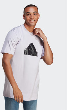 T-shirt Adidas z nadrukiem z krótkim rękawem