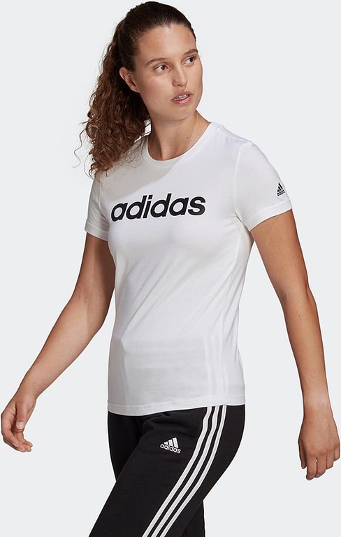 T-shirt Adidas z okrągłym dekoltem z bawełny