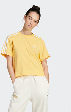 T-shirt Adidas z okrągłym dekoltem z krótkim rękawem w sportowym stylu