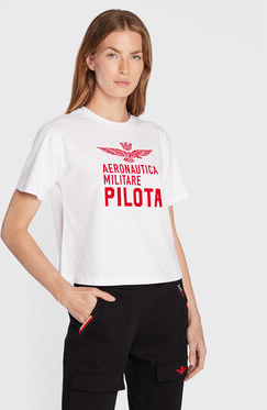 T-shirt Aeronautica Militare w militarnym stylu z krótkim rękawem