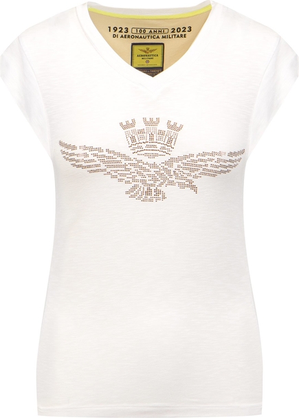 T-shirt Aeronautica Militare w militarnym stylu z tkaniny
