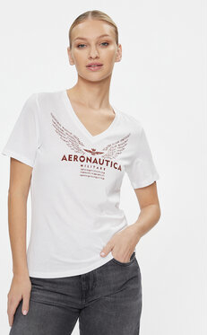 T-shirt Aeronautica Militare w młodzieżowym stylu z krótkim rękawem