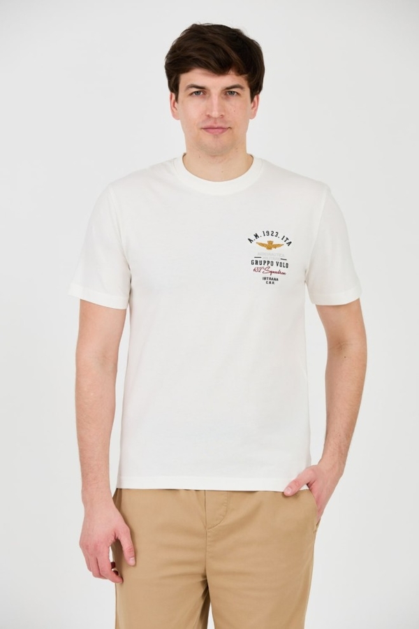 T-shirt Aeronautica Militare z krótkim rękawem w stylu casual