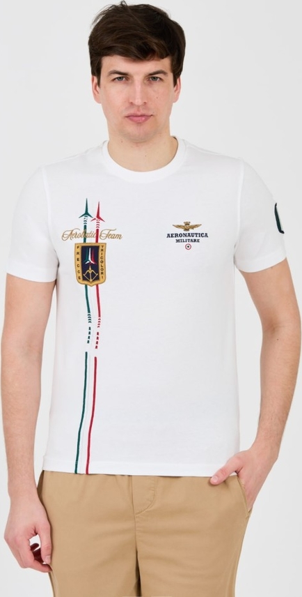 T-shirt Aeronautica Militare z krótkim rękawem z nadrukiem