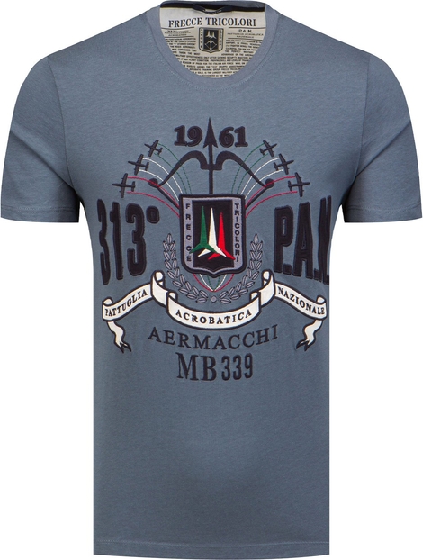 T-shirt Aeronautica Militare z nadrukiem z bawełny w młodzieżowym stylu