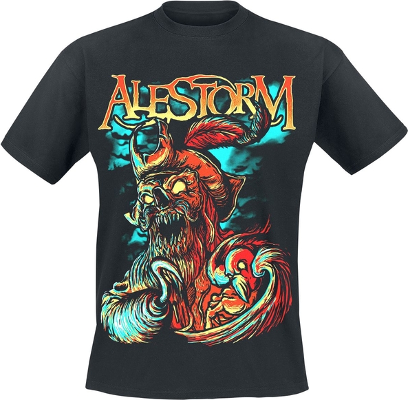 T-shirt Alestorm z bawełny z krótkim rękawem w młodzieżowym stylu
