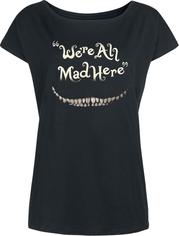 T-shirt Alicja W Krainie Czarów w młodzieżowym stylu z okrągłym dekoltem z bawełny