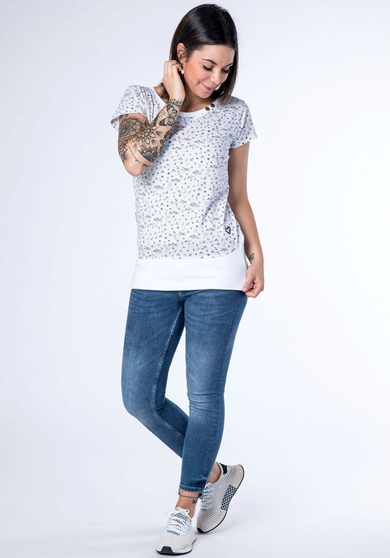 T-shirt Alife And Kickin w stylu casual z okrągłym dekoltem z krótkim rękawem