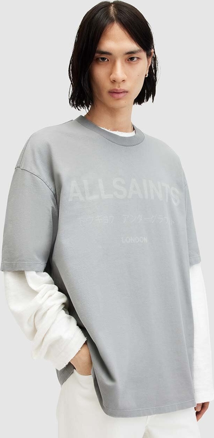 T-shirt AllSaints z bawełny z nadrukiem