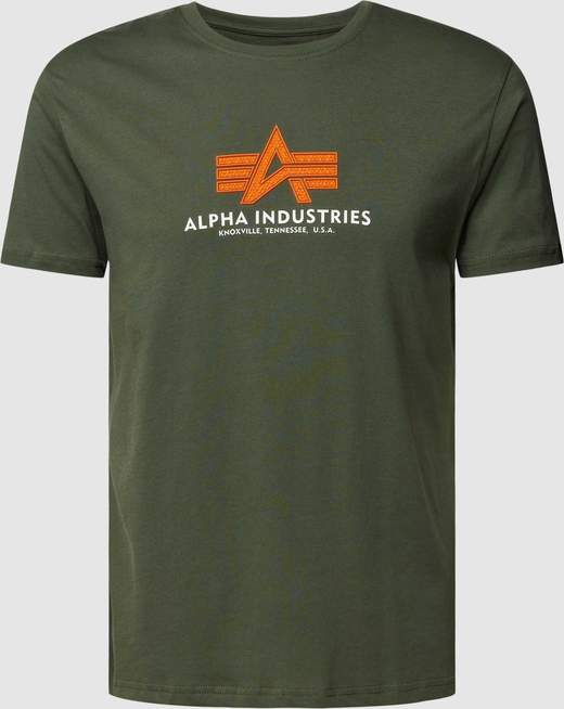 T-shirt Alpha Industries w młodzieżowym stylu z bawełny z krótkim rękawem