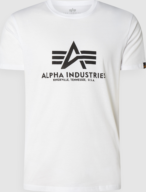 T-shirt Alpha Industries w młodzieżowym stylu z krótkim rękawem z nadrukiem