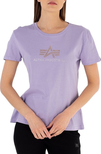 T-shirt Alpha Industries w młodzieżowym stylu z krótkim rękawem z okrągłym dekoltem