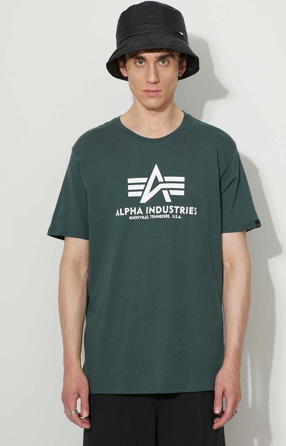 T-shirt Alpha Industries z bawełny w młodzieżowym stylu