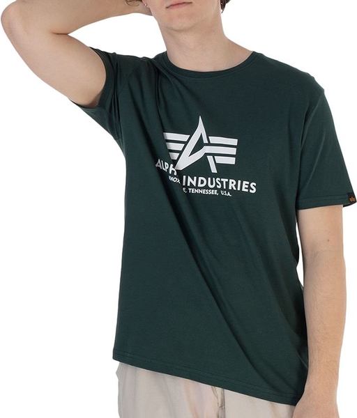 T-shirt Alpha Industries z bawełny w stylu klasycznym
