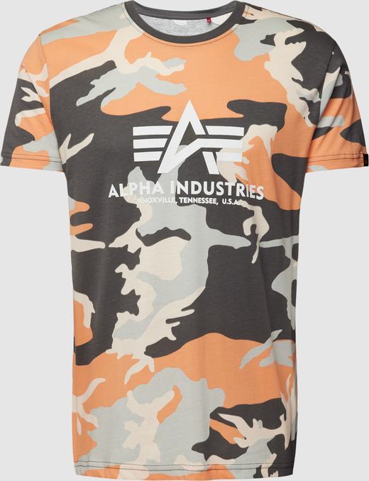 T-shirt Alpha Industries z bawełny z krótkim rękawem