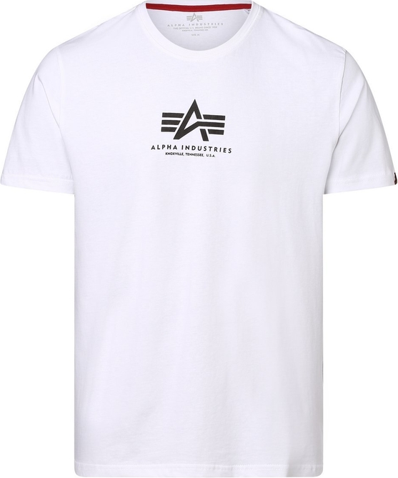 T-shirt Alpha Industries z bawełny z nadrukiem z krótkim rękawem