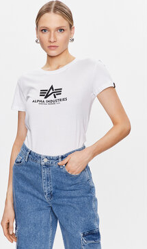 T-shirt Alpha Industries z krótkim rękawem w młodzieżowym stylu