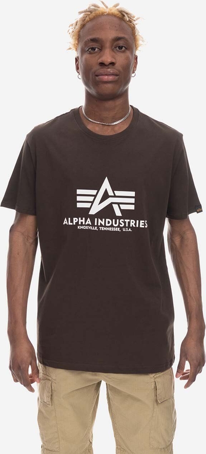 T-shirt Alpha Industries z krótkim rękawem z nadrukiem
