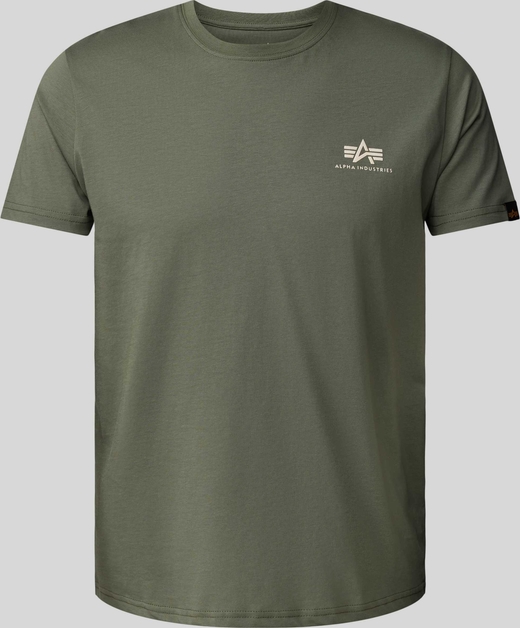 T-shirt Alpha Industries z krótkim rękawem z nadrukiem z bawełny