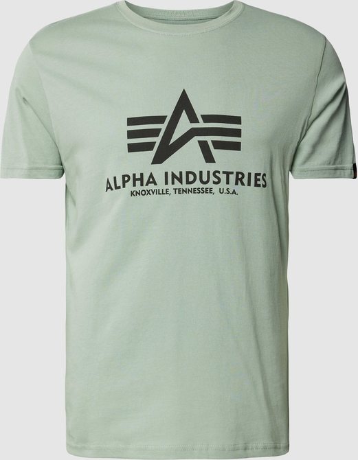 T-shirt Alpha Industries z nadrukiem w młodzieżowym stylu