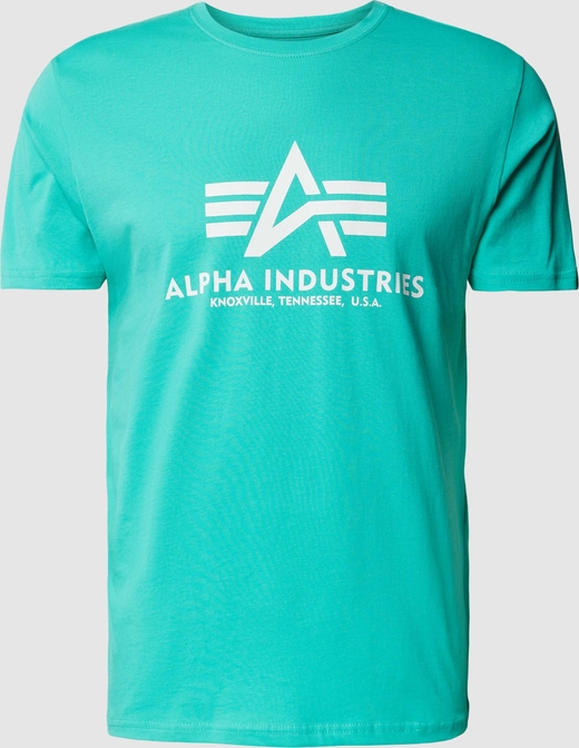 T-shirt Alpha Industries z nadrukiem w młodzieżowym stylu z bawełny