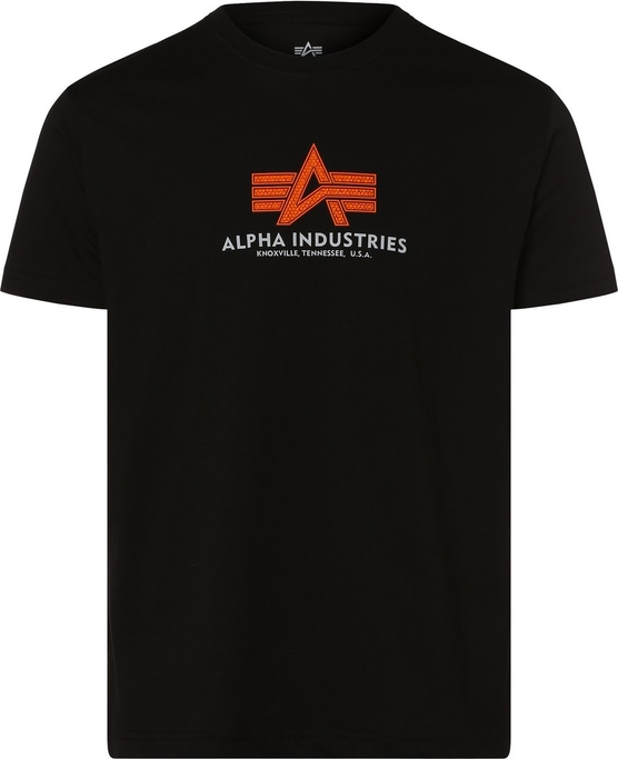 T-shirt Alpha Industries z nadrukiem w młodzieżowym stylu z krótkim rękawem