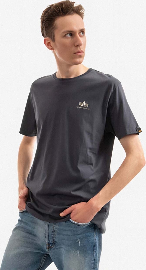 T-shirt Alpha Industries z nadrukiem z bawełny w stylu casual