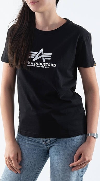 T-shirt Alpha Industries z okrągłym dekoltem z bawełny