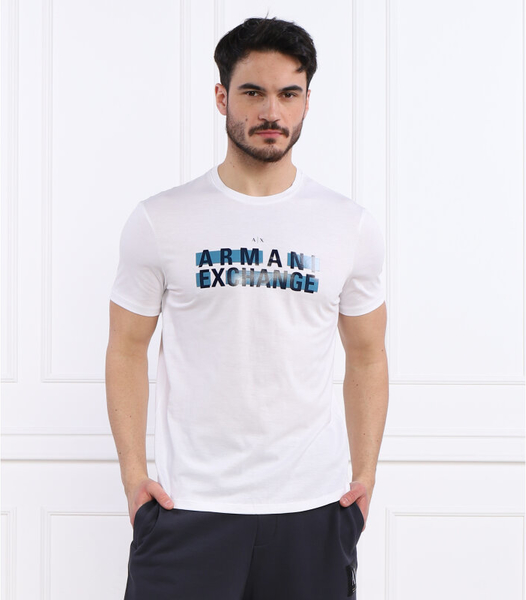 T-shirt Armani Exchange w młodzieżowym stylu z bawełny