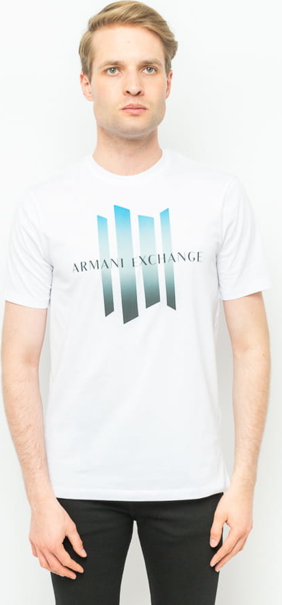 T-shirt Armani Exchange w młodzieżowym stylu z bawełny z krótkim rękawem