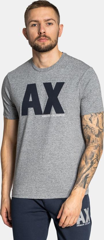 T-shirt Armani Exchange w młodzieżowym stylu z krótkim rękawem