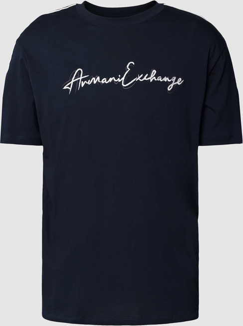 T-shirt Armani Exchange w młodzieżowym stylu z krótkim rękawem z bawełny