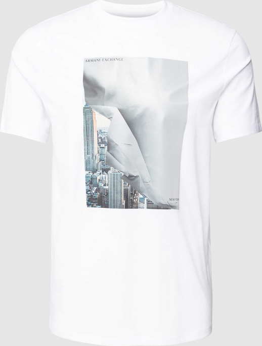 T-shirt Armani Exchange w młodzieżowym stylu z krótkim rękawem z nadrukiem